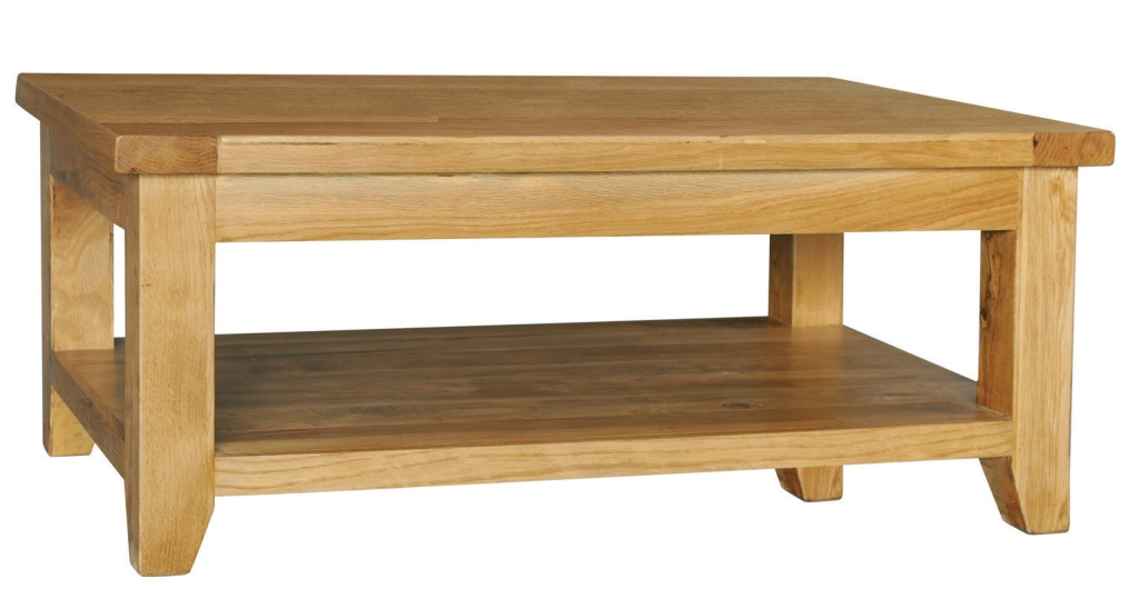 Provence Oak Coffee Table With Shelf Rectangular - Click Image to Close